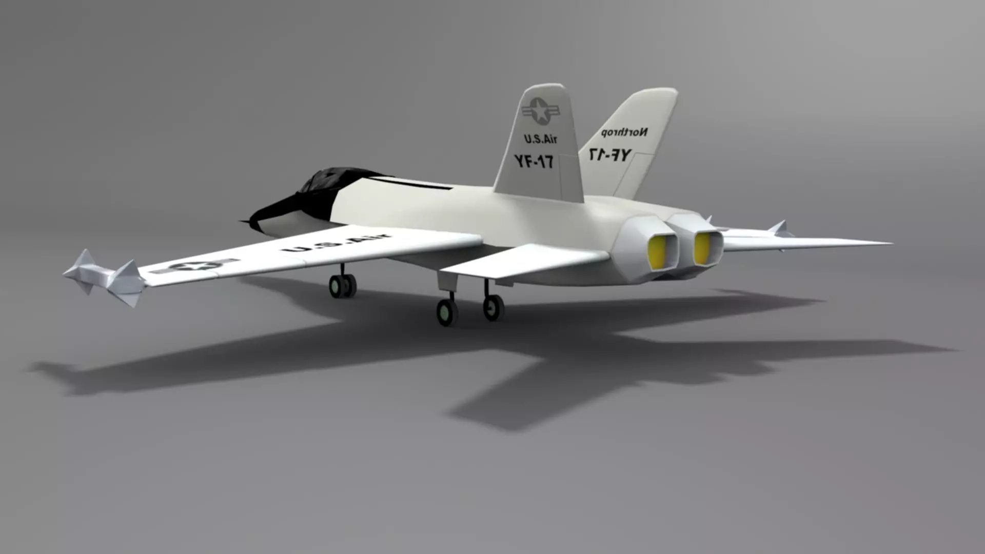 Northrop YF 17 Cobra Low-poly 3D model_6