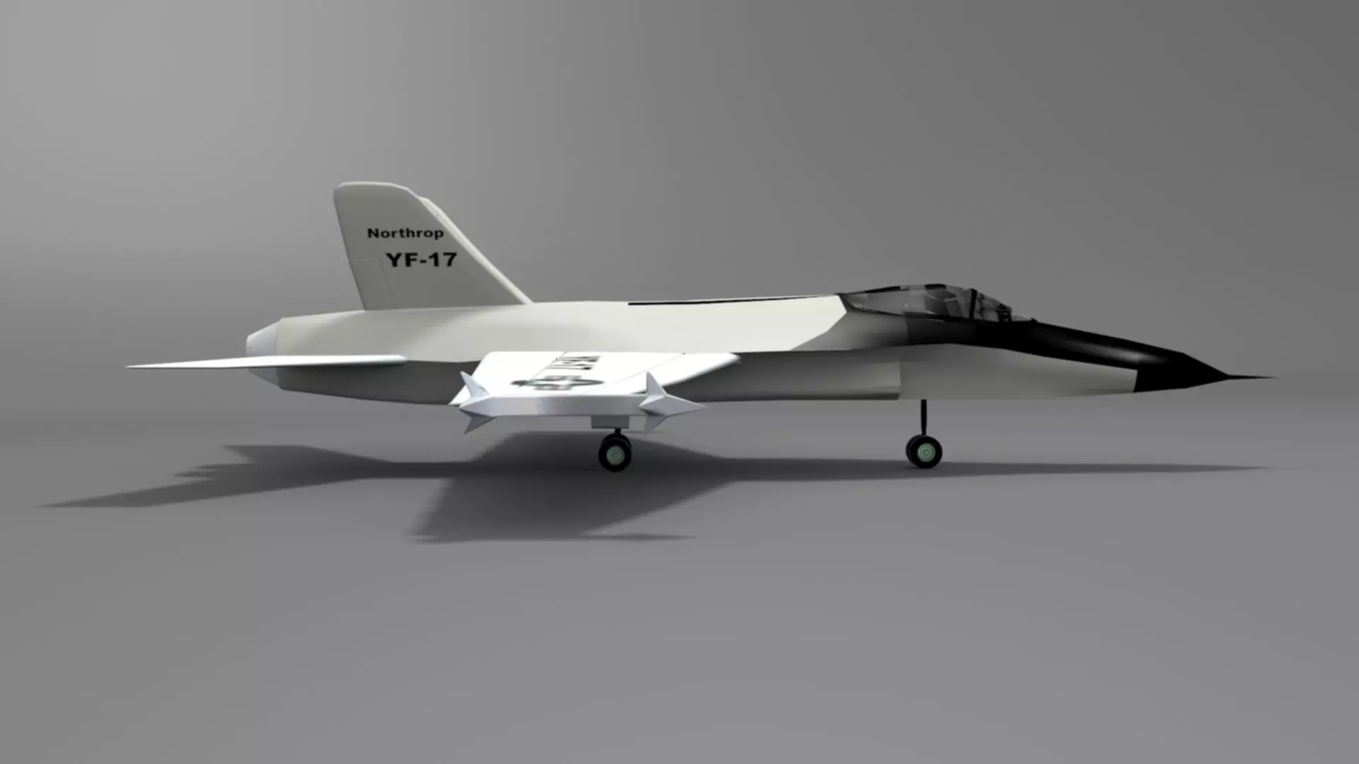 Northrop YF 17 Cobra Low-poly 3D model_12