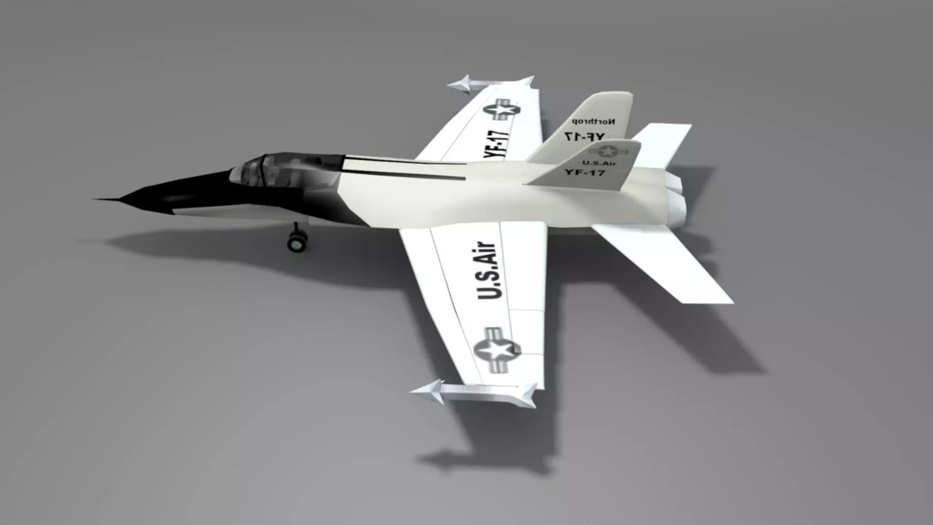 Northrop YF 17 Cobra Low-poly 3D model_5