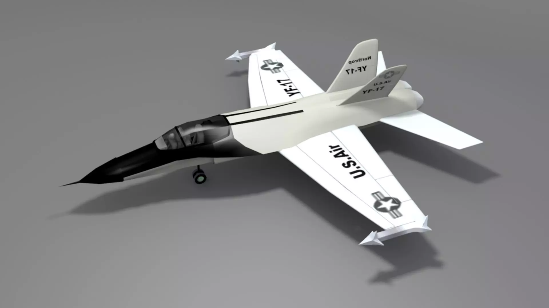 Northrop YF 17 Cobra Low-poly 3D model_3