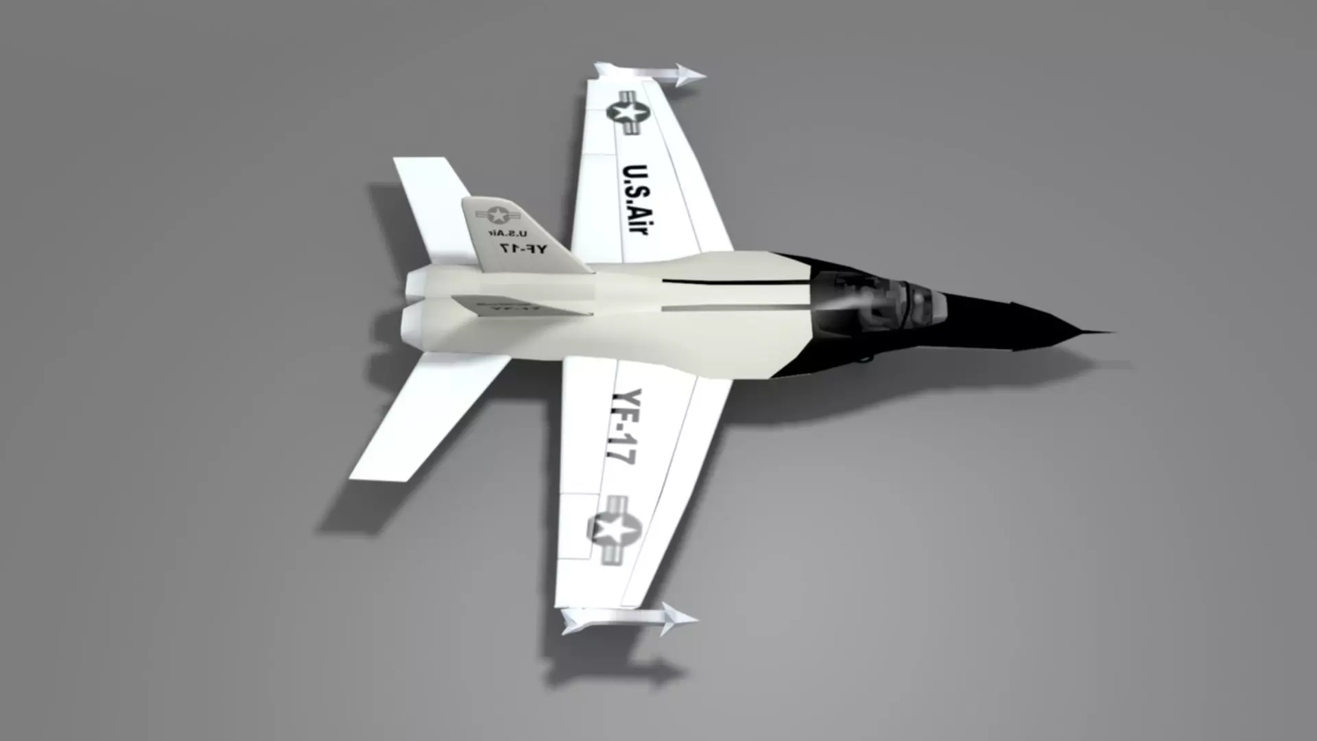 Northrop YF 17 Cobra Low-poly 3D model_13
