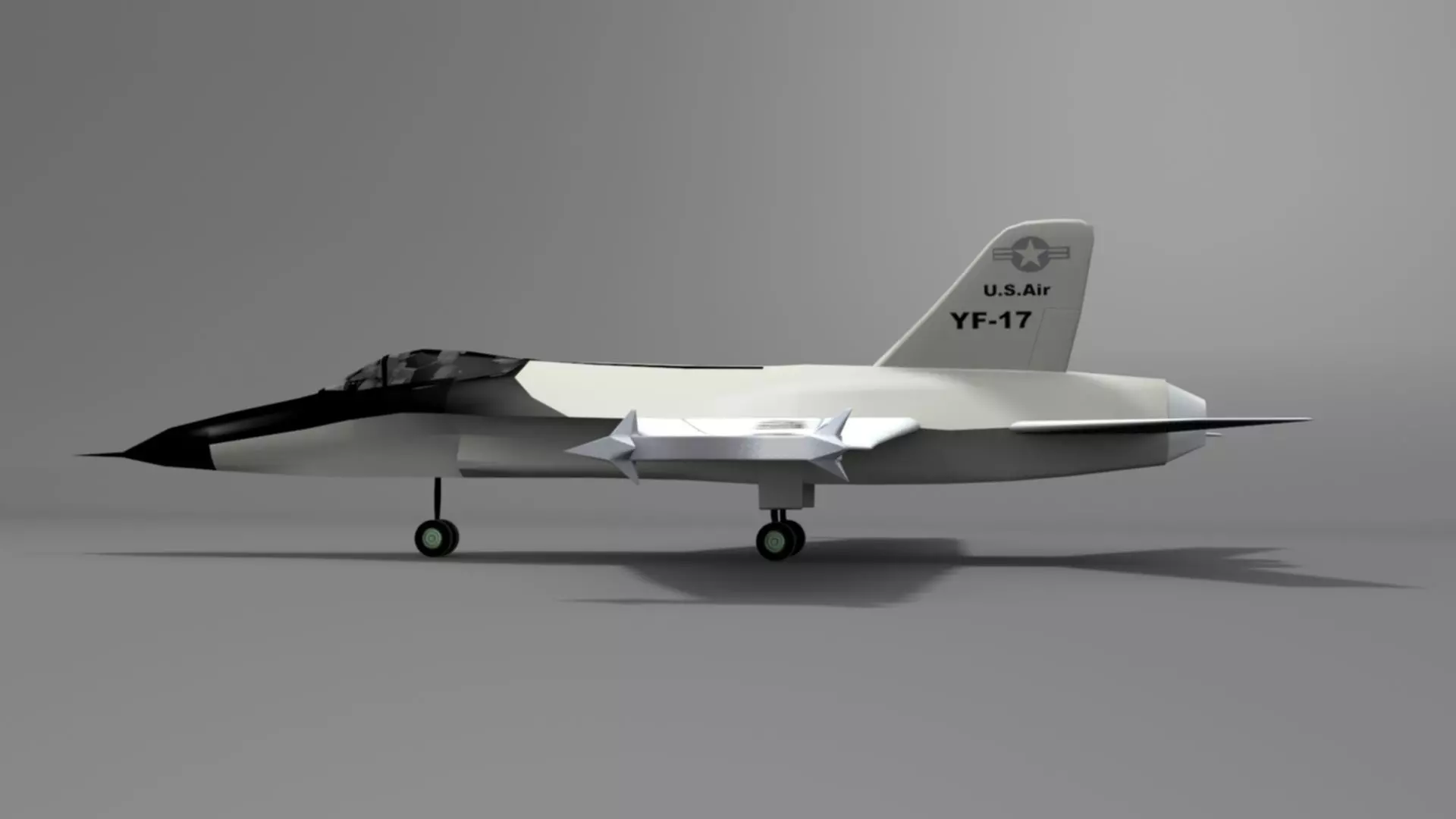Northrop YF 17 Cobra Low-poly 3D model_4