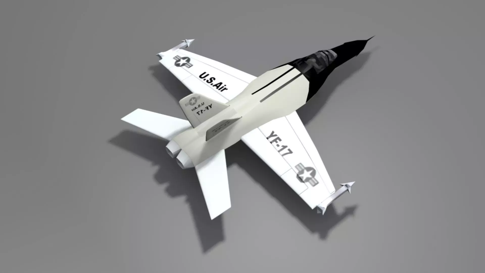 Northrop YF 17 Cobra Low-poly 3D model_11