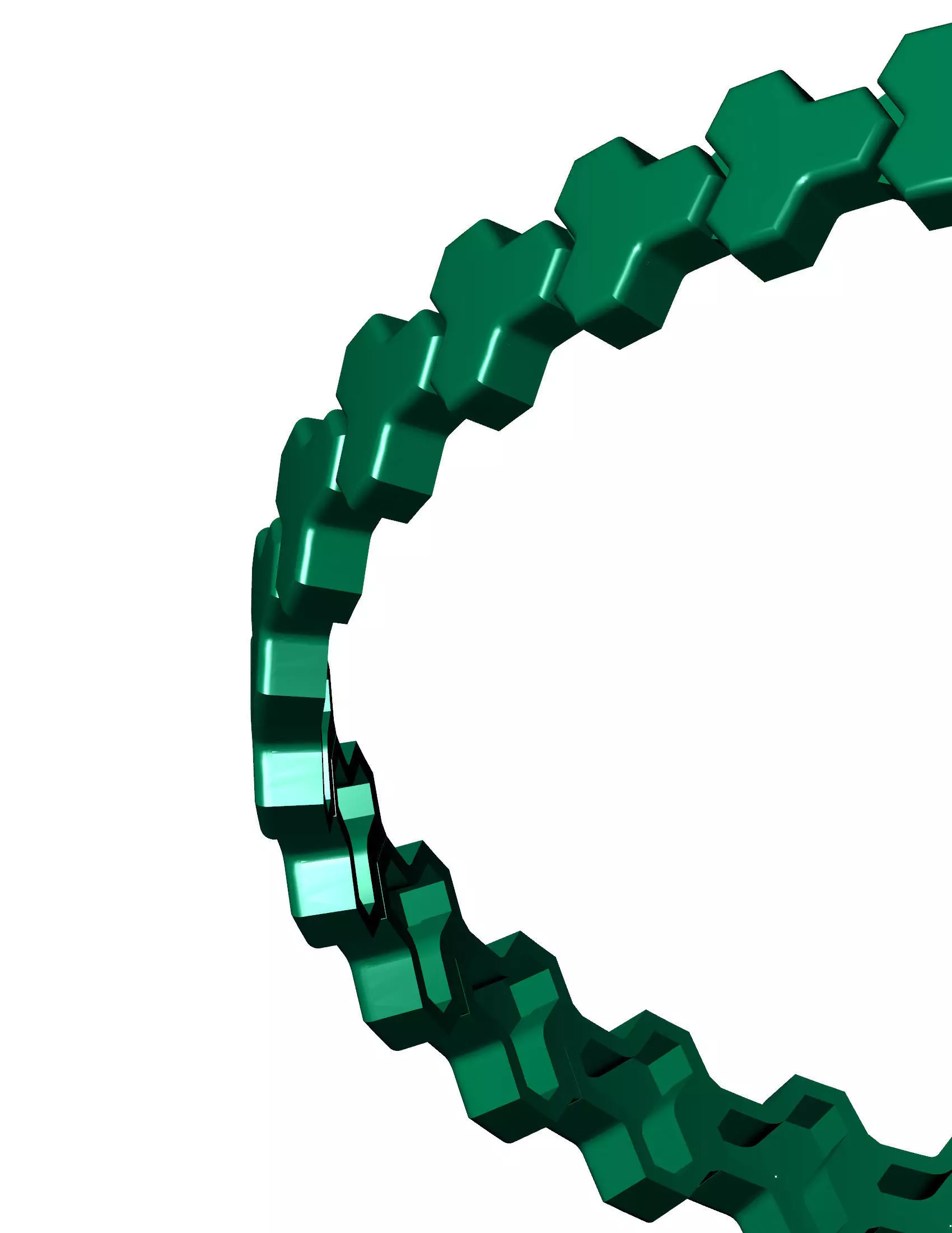 2nd size Armor Spiral Bangle ready to print 3D print model_8