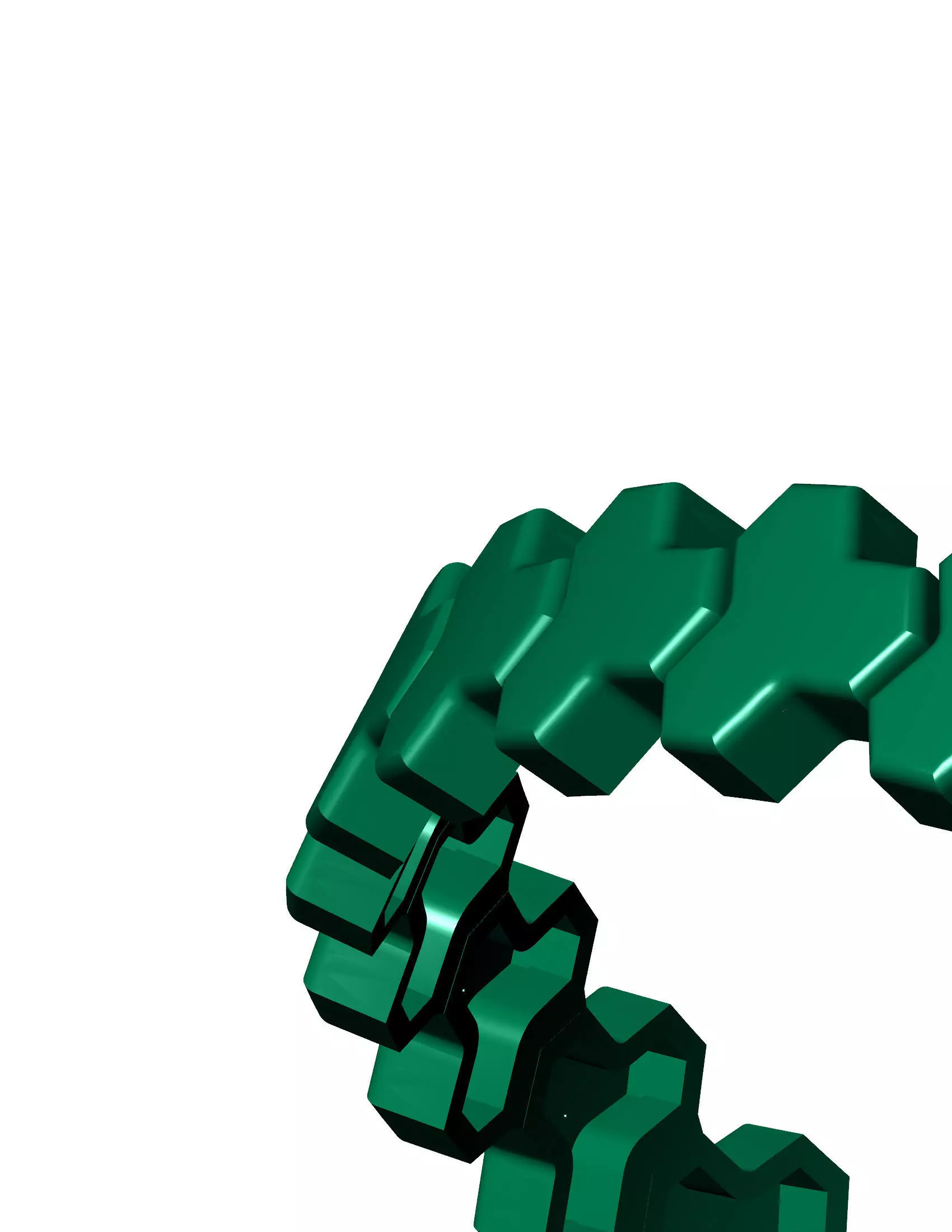 3rd size Armor Spiral Bangle ready to print 3D print model_7