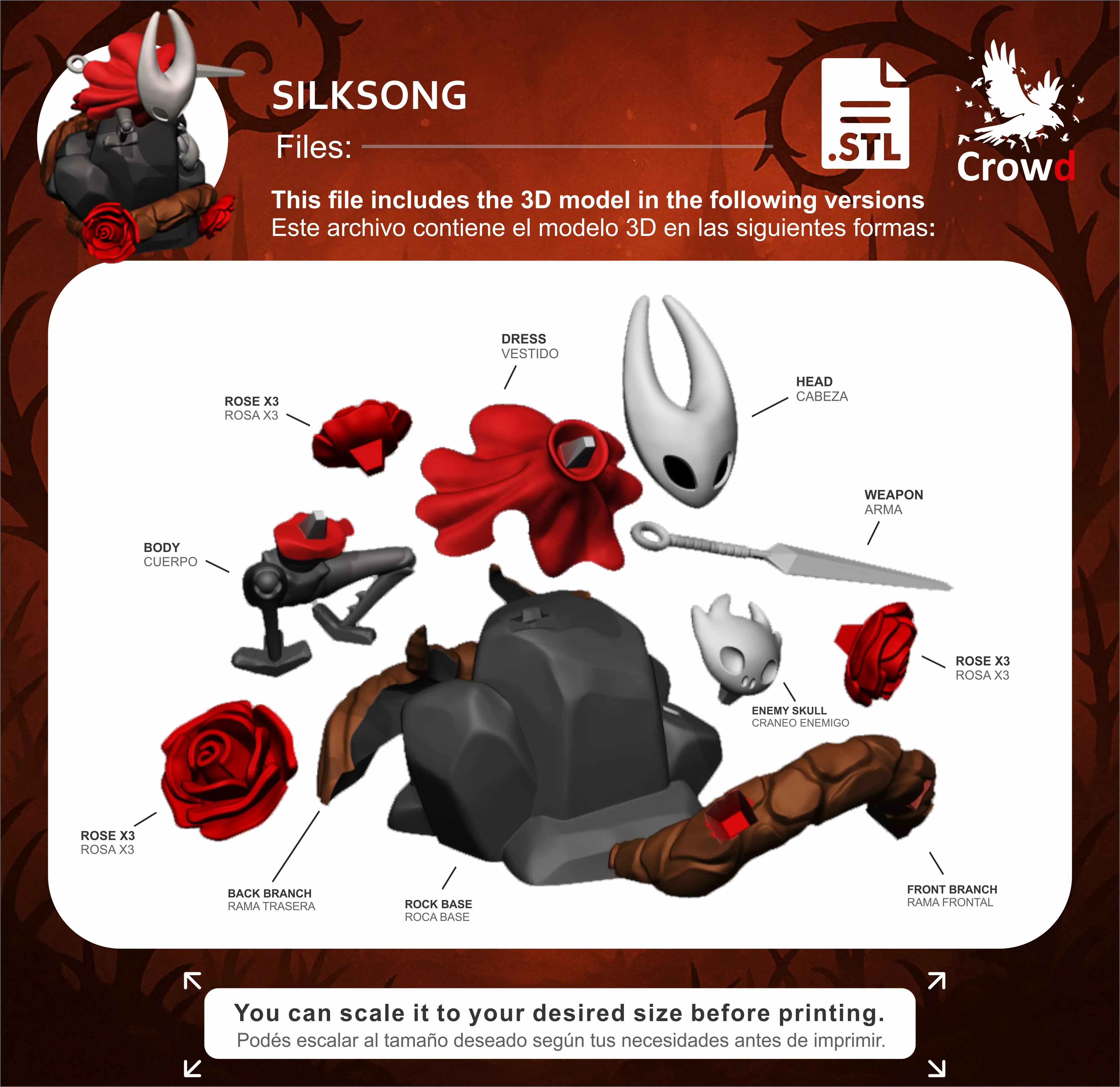 Silksong Hornet - Fan Art 3D print model_1