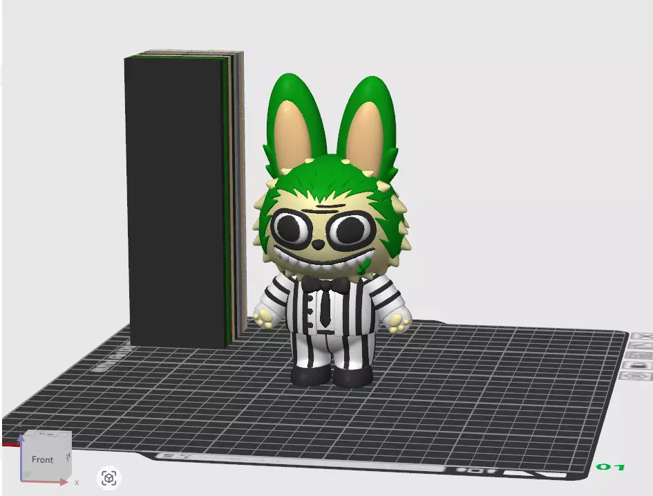 Labubu Beetle juice Halloween STL 3D Model 3mf Multicolor Fanart 3D print model_4