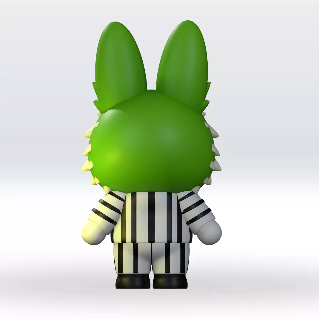 Labubu Beetle juice Halloween STL 3D Model 3mf Multicolor Fanart 3D print model_3