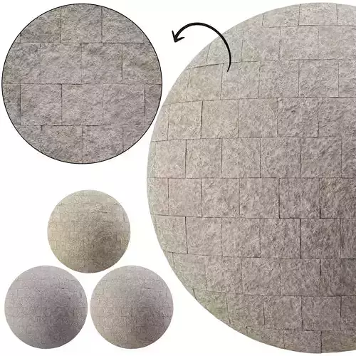 Split Face Stone wall 03 - Seamless