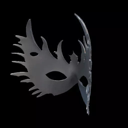 Elegant 3D Printed Gothic Filigree Eye Mask 3D print model_5