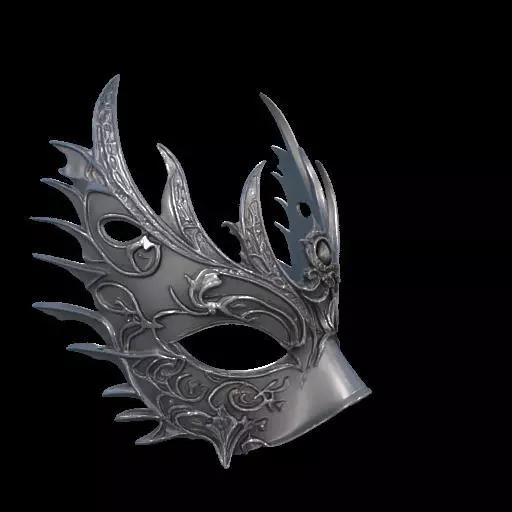 Elegant 3D Printed Gothic Filigree Eye Mask 3D print model_25