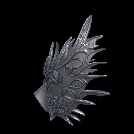 Elegant 3D Printed Gothic Filigree Eye Mask 3D print model_16