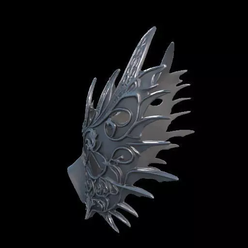 Elegant 3D Printed Gothic Filigree Eye Mask 3D print model_15