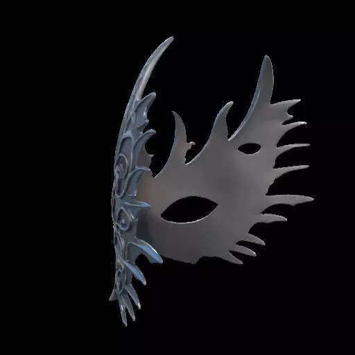 Elegant 3D Printed Gothic Filigree Eye Mask 3D print model_12