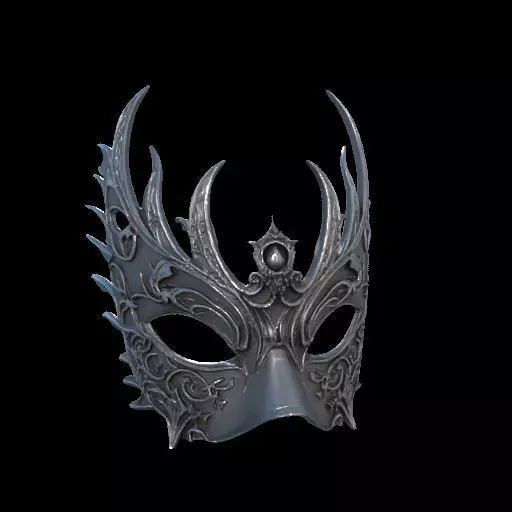 Elegant 3D Printed Gothic Filigree Eye Mask 3D print model_2