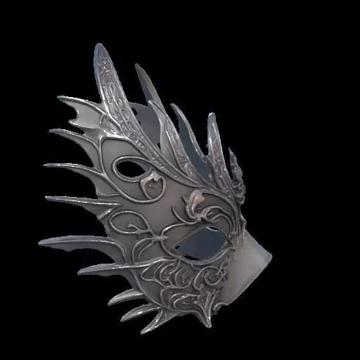 Elegant 3D Printed Gothic Filigree Eye Mask 3D print model_28