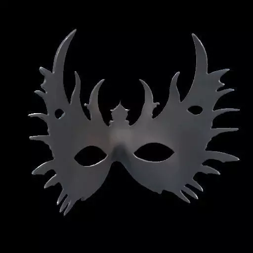 Elegant 3D Printed Gothic Filigree Eye Mask 3D print model_9