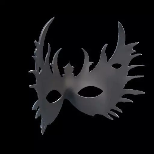 Elegant 3D Printed Gothic Filigree Eye Mask 3D print model_10