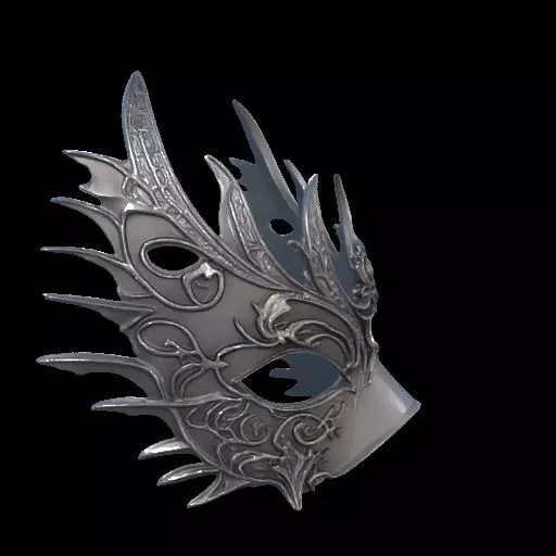 Elegant 3D Printed Gothic Filigree Eye Mask 3D print model_27