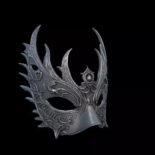 Elegant 3D Printed Gothic Filigree Eye Mask 3D print model_13