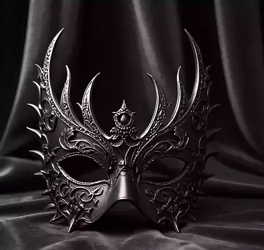 Elegant 3D Printed Gothic Filigree Eye Mask 3D print model
