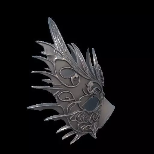 Elegant 3D Printed Gothic Filigree Eye Mask 3D print model_29