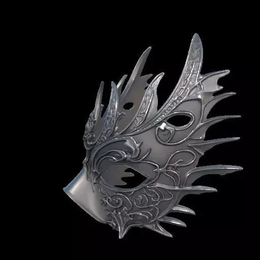 Elegant 3D Printed Gothic Filigree Eye Mask 3D print model_18