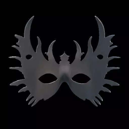 Elegant 3D Printed Gothic Filigree Eye Mask 3D print model_8