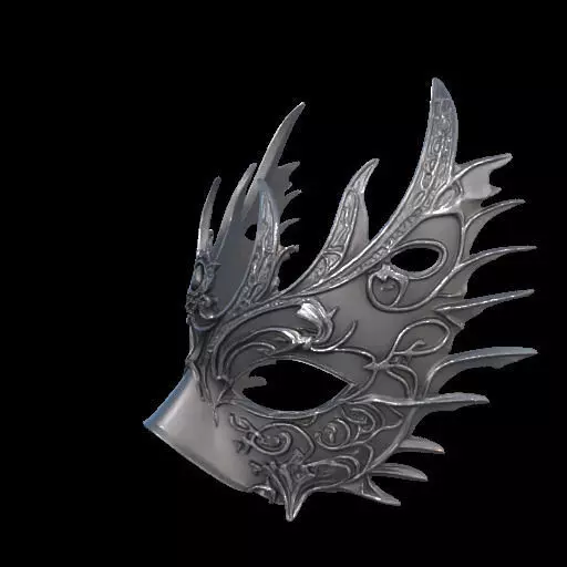 Elegant 3D Printed Gothic Filigree Eye Mask 3D print model_19