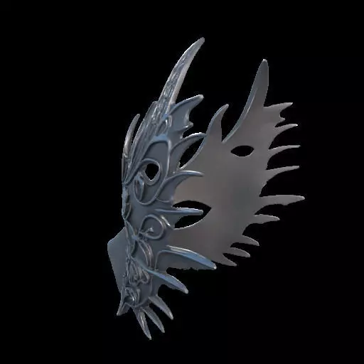 Elegant 3D Printed Gothic Filigree Eye Mask 3D print model_14