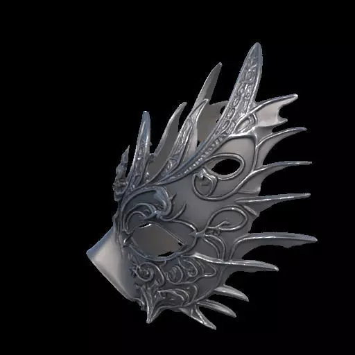 Elegant 3D Printed Gothic Filigree Eye Mask 3D print model_17