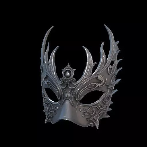 Elegant 3D Printed Gothic Filigree Eye Mask 3D print model_23