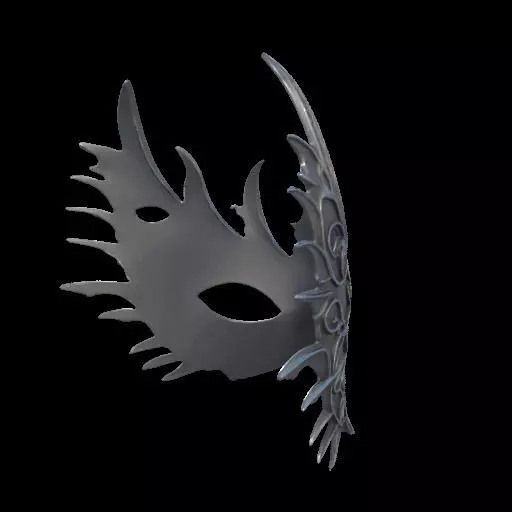 Elegant 3D Printed Gothic Filigree Eye Mask 3D print model_4