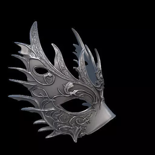 Elegant 3D Printed Gothic Filigree Eye Mask 3D print model_26