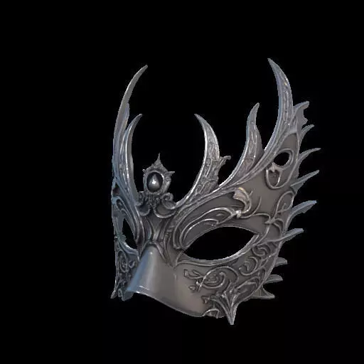 Elegant 3D Printed Gothic Filigree Eye Mask 3D print model_22