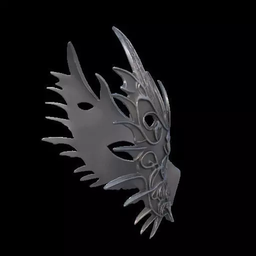 Elegant 3D Printed Gothic Filigree Eye Mask 3D print model_3