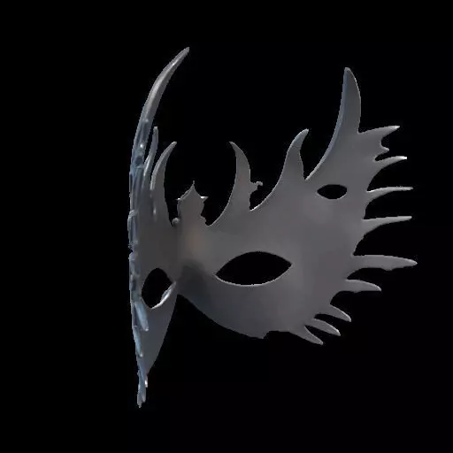 Elegant 3D Printed Gothic Filigree Eye Mask 3D print model_11