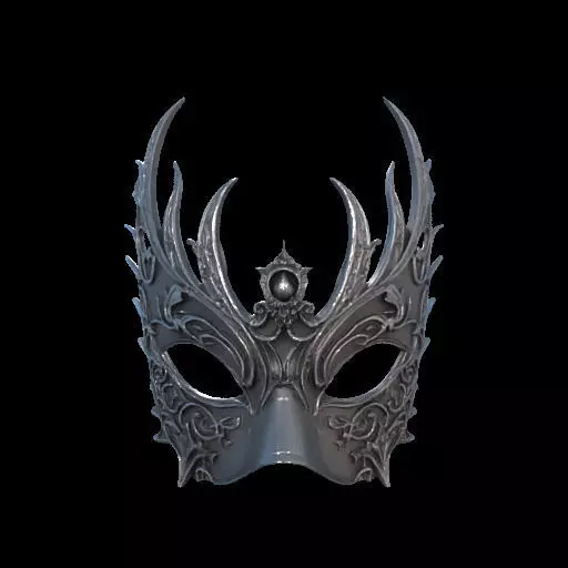 Elegant 3D Printed Gothic Filigree Eye Mask 3D print model_1