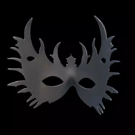 Elegant 3D Printed Gothic Filigree Eye Mask 3D print model_7