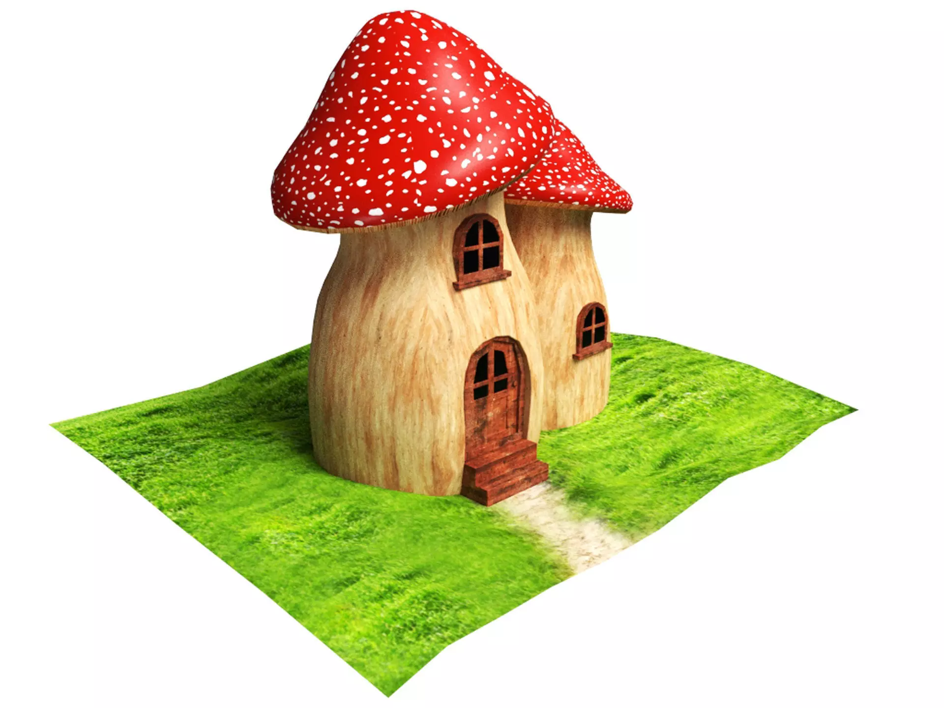 Mushroom House  3D model_0