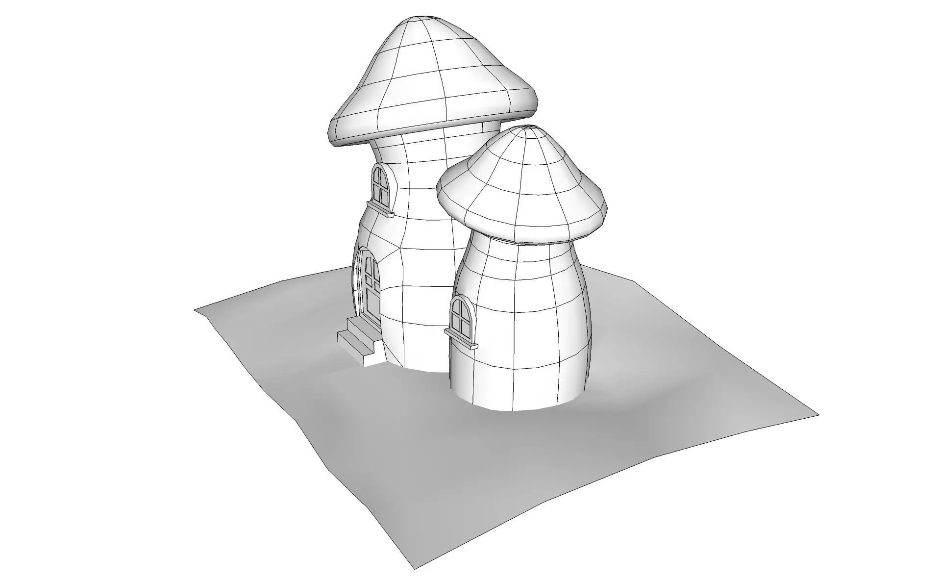 Mushroom House  3D model_10