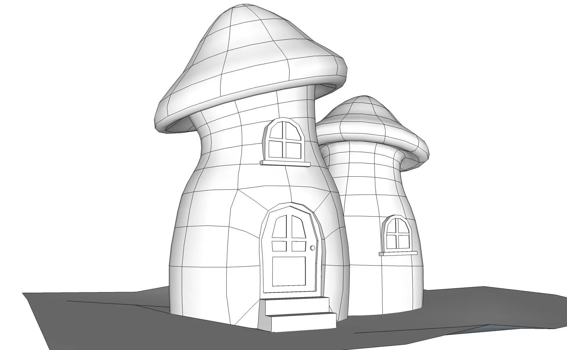 Mushroom House  3D model_13
