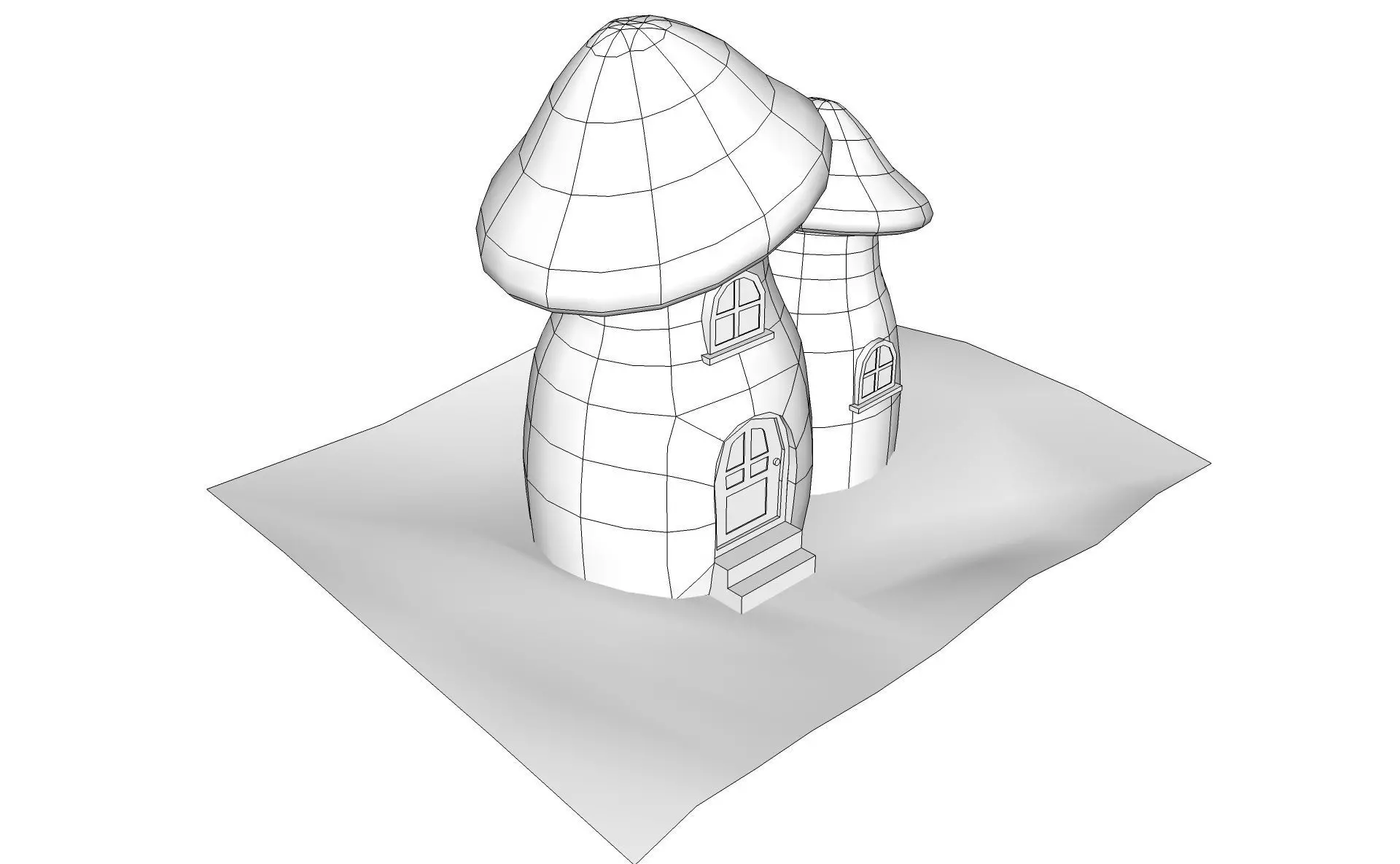 Mushroom House  3D model_8