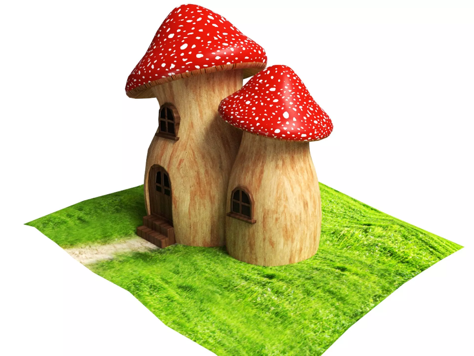 Mushroom House  3D model_2