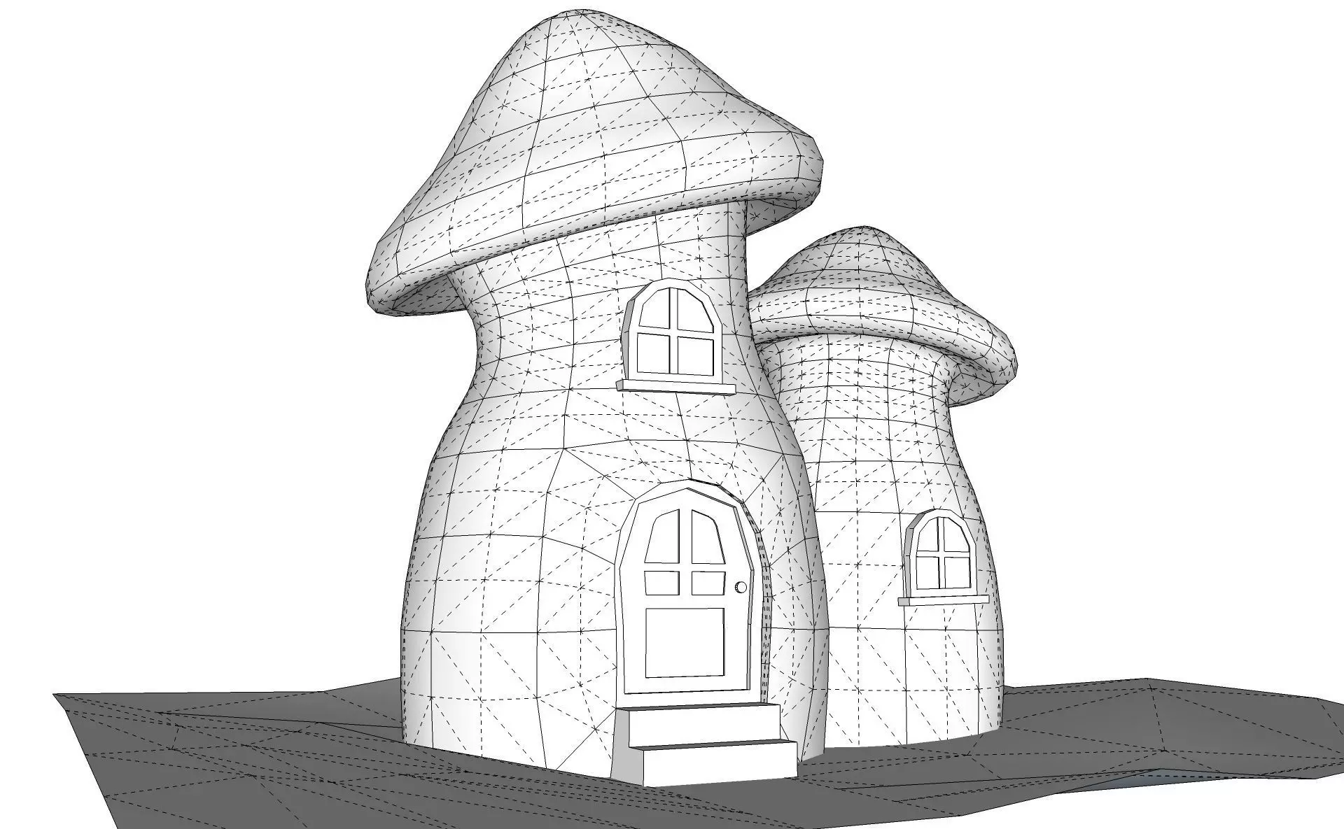 Mushroom House  3D model_14