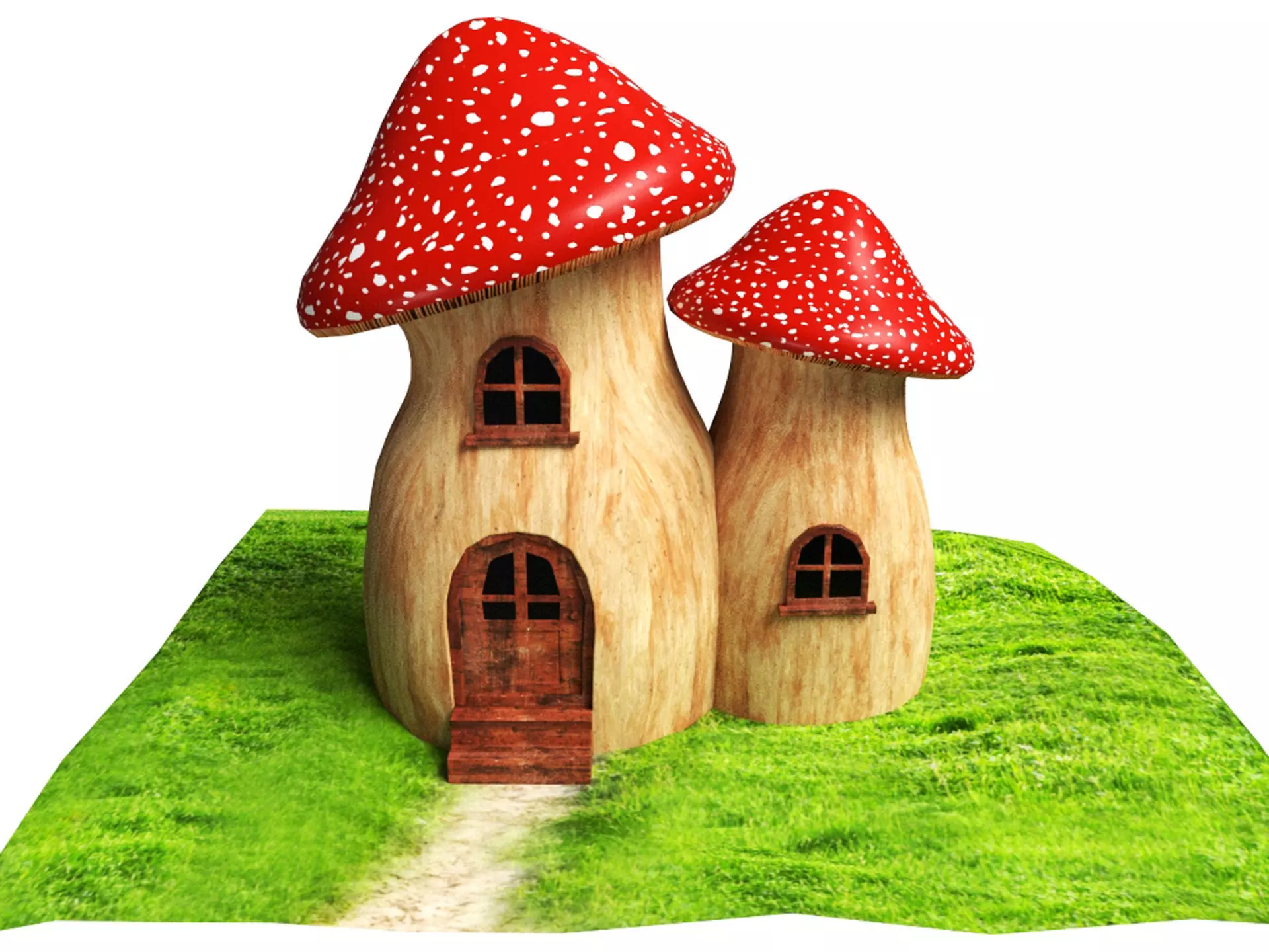 Mushroom House  3D model_1