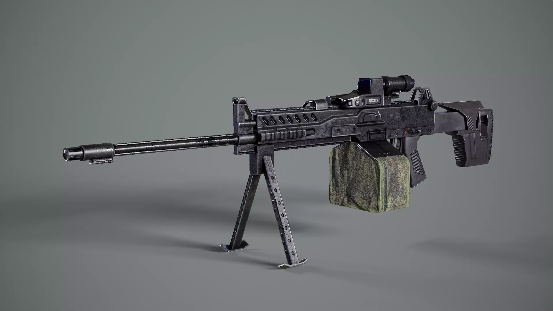 RPL-20  Kalashnikov  Rifle  Low-poly 3D model_5