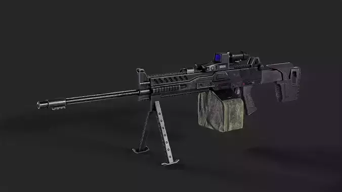 RPL-20  Kalashnikov  Rifle  Low-poly 3D model