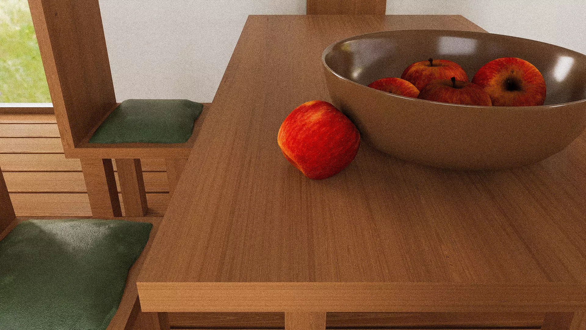 Dining room table 3D model_4