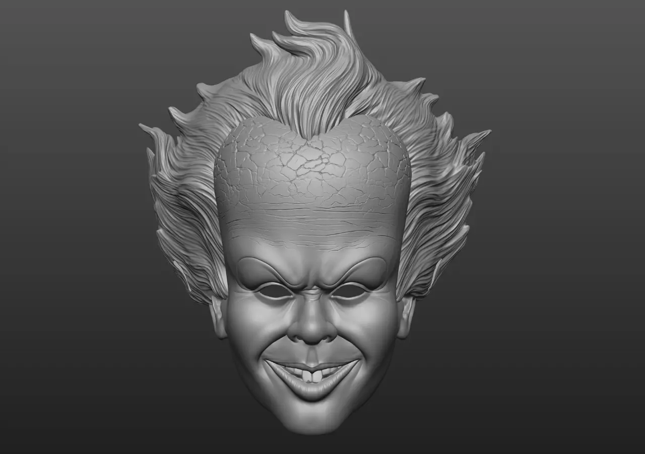  pennywise Mask - Halloween Mask - Cosplay Face Mask 3D print model_4